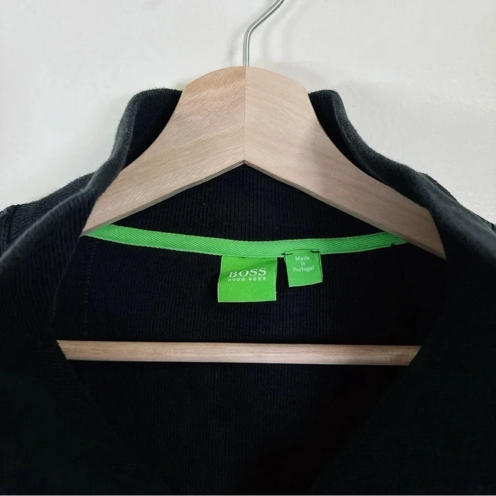 Hugo Boss Cotton Half Zip Ribbed Sweater